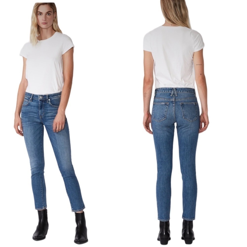 SLVRLAKE Lou Lou Mid Rise Slim Blue Bird Denim Jeans SZ 25